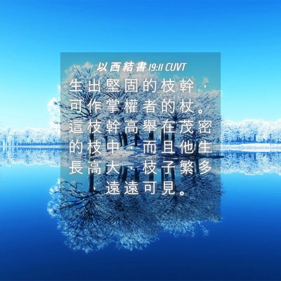 Picture 04 - 以 西 結 書 19:11 CUVT - 生 出 堅 固 的 枝 幹 ， 可 作 掌 權 - Bible Verse Picture