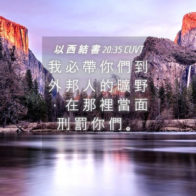 Picture 04 - 以 西 結 書 20:35 CUVT - 我 必 帶 你 們 到 外 邦 人 的 曠 野 - Bible Verse Picture