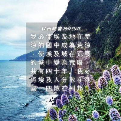 Picture 04 - 以 西 結 書 29:12 CUVT - 我 必 使 埃 及 地 在 荒 涼 的 國 中 - Bible Verse Picture