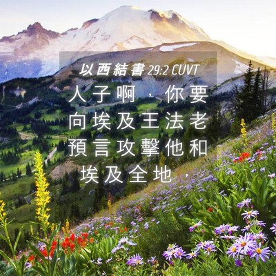 Picture 04 - 以 西 結 書 29:2 CUVT - 人 子 啊 ， 你 要 向 埃 及 王 法 老 - Bible Verse Picture