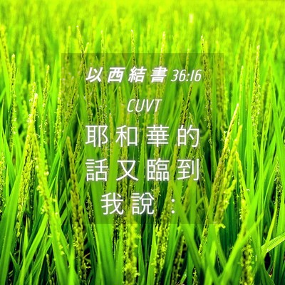 Picture 04 - 以 西 結 書 36:16 CUVT - 耶 和 華 的 話 又 臨 到 我 說 - Bible Verse Picture