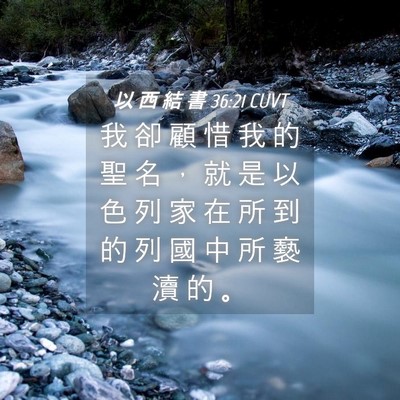 Picture 04 - 以 西 結 書 36:21 CUVT - 我 卻 顧 惜 我 的 聖 名 ， 就 是 以 - Bible Verse Picture