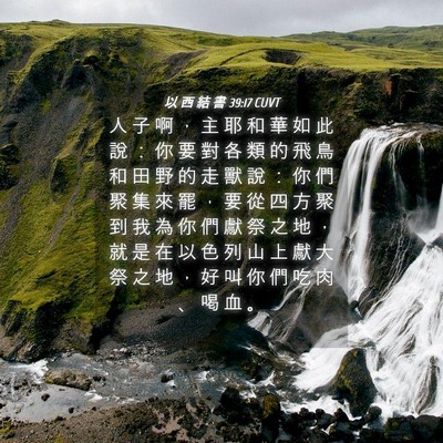 Picture 04 - 以 西 結 書 39:17 CUVT - 人 子 啊 ， 主 耶 和 華 如 此 說 ： - Bible Verse Picture