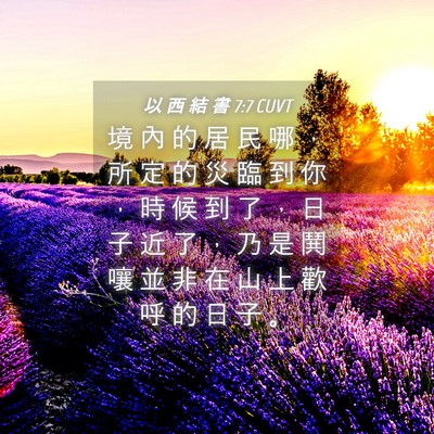 Picture 04 - 以 西 結 書 7:7 CUVT - 境 內 的 居 民 哪 ， 所 定 的 災 臨 - Bible Verse Picture