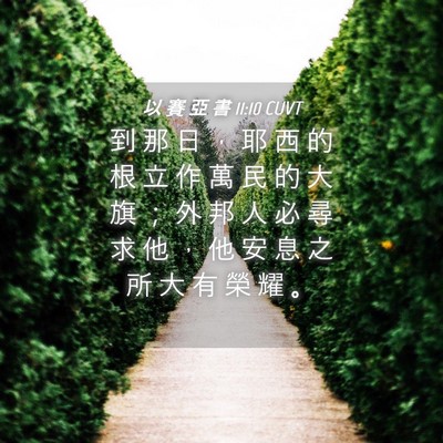 Picture 04 - 以 賽 亞 書 11:10 CUVT - 到 那 日 ， 耶 西 的 根 立 作 萬 民 - Bible Verse Picture