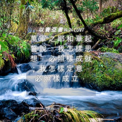Picture 04 - 以 賽 亞 書 14:24 CUVT - 萬 軍 之 耶 和 華 起 誓 說 ： 我 怎 - Bible Verse Picture