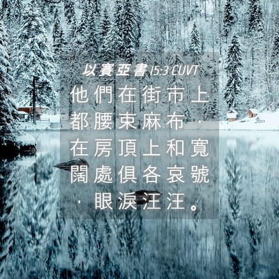 Picture 04 - 以 賽 亞 書 15:3 CUVT - 他 們 在 街 市 上 都 腰 束 麻 布 ， - Bible Verse Picture