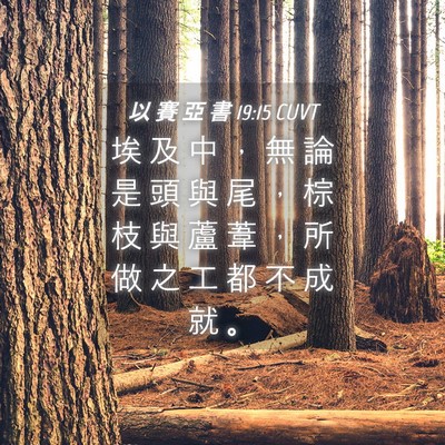 Picture 04 - 以 賽 亞 書 19:15 CUVT - 埃 及 中 ， 無 論 是 頭 與 尾 ， 棕 - Bible Verse Picture