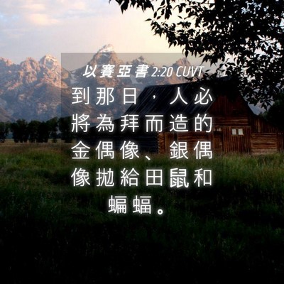 Picture 04 - 以 賽 亞 書 2:20 CUVT - 到 那 日 ， 人 必 將 為 拜 而 造 的 - Bible Verse Picture