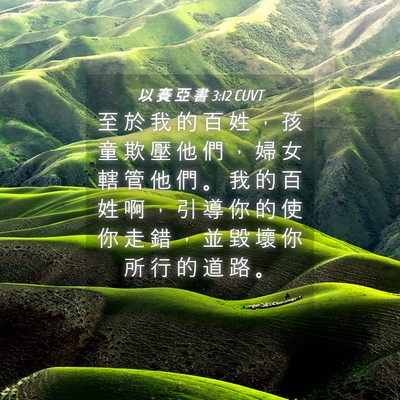 Picture 04 - 以 賽 亞 書 3:12 CUVT - 至 於 我 的 百 姓 ， 孩 童 欺 壓 他 - Bible Verse Picture