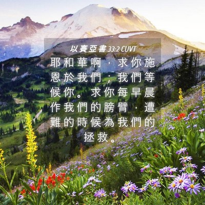 Picture 04 - 以 賽 亞 書 33:2 CUVT - 耶 和 華 啊 ， 求 你 施 恩 於 我 們 - Bible Verse Picture