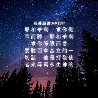 Picture 04 - 以 賽 亞 書 37:17 CUVT - 耶 和 華 啊 ， 求 你 側 耳 而 聽 ； - Bible Verse Picture