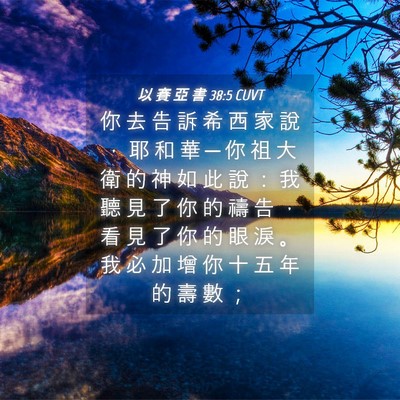 Picture 04 - 以 賽 亞 書 38:5 CUVT - 你 去 告 訴 希 西 家 說 ， 耶 和 華 - Bible Verse Picture