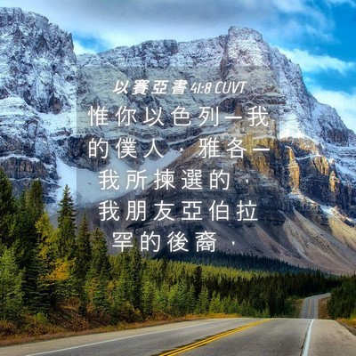 Picture 04 - 以 賽 亞 書 41:8 CUVT - 惟 你 以 色 列 ─ 我 的 僕 人 ， 雅 - Bible Verse Picture