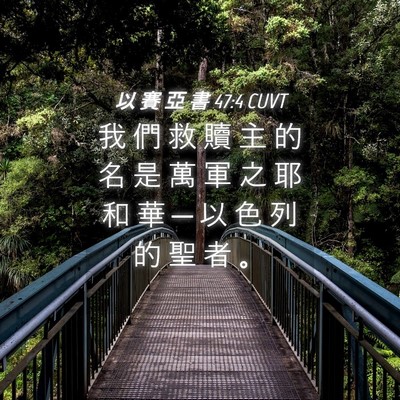Picture 04 - 以 賽 亞 書 47:4 CUVT - 我 們 救 贖 主 的 名 是 萬 軍 之 耶 - Bible Verse Picture