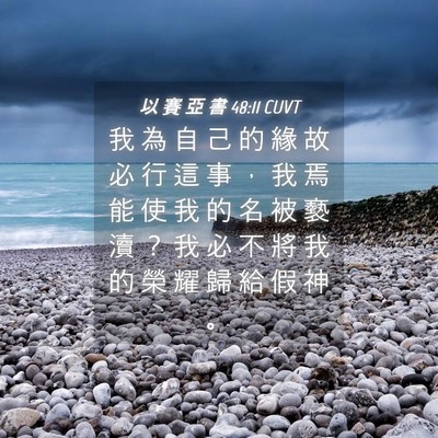 Picture 04 - 以 賽 亞 書 48:11 CUVT - 我 為 自 己 的 緣 故 必 行 這 事 ， - Bible Verse Picture