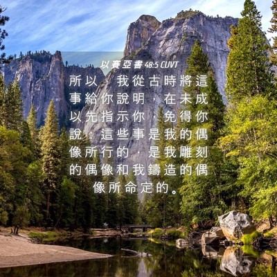 Picture 04 - 以 賽 亞 書 48:5 CUVT - 所 以 ， 我 從 古 時 將 這 事 給 你 - Bible Verse Picture