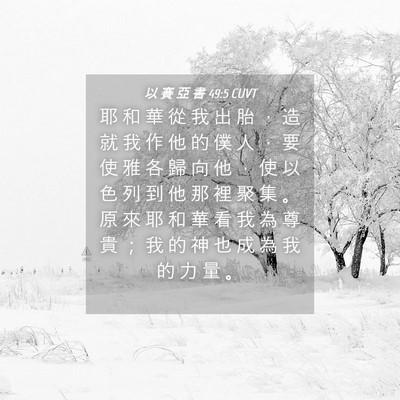 Picture 04 - 以 賽 亞 書 49:5 CUVT - 耶 和 華 從 我 出 胎 ， 造 就 我 作 - Bible Verse Picture