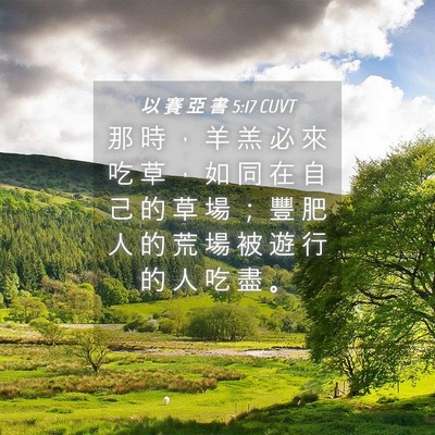 Picture 04 - 以 賽 亞 書 5:17 CUVT - 那 時 ， 羊 羔 必 來 吃 草 ， 如 同 - Bible Verse Picture