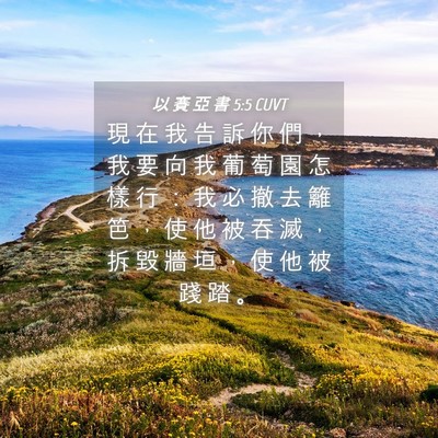 Picture 04 - 以 賽 亞 書 5:5 CUVT - 現 在 我 告 訴 你 們 ， 我 要 向 我 - Bible Verse Picture