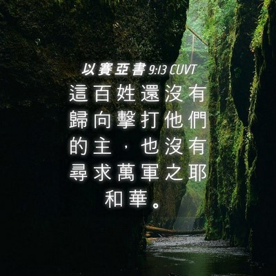 Picture 04 - 以 賽 亞 書 9:13 CUVT - 這 百 姓 還 沒 有 歸 向 擊 打 他 們 - Bible Verse Picture