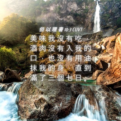 Picture 04 - 但 以 理 書 10:3 CUVT - 美 味 我 沒 有 吃 ， 酒 肉 沒 有 入 - Bible Verse Picture