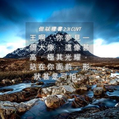 Picture 04 - 但 以 理 書 2:31 CUVT - 王 啊 ， 你 夢 見 一 個 大 像 ， 這 - Bible Verse Picture