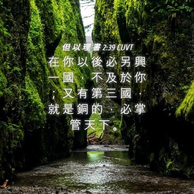 Picture 04 - 但 以 理 書 2:39 CUVT - 在 你 以 後 必 另 興 一 國 ， 不 及 - Bible Verse Picture