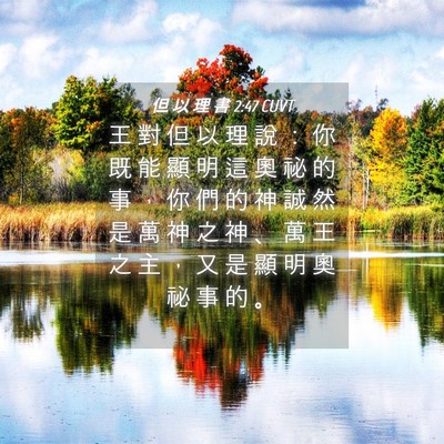 Picture 04 - 但 以 理 書 2:47 CUVT - 王 對 但 以 理 說 ： 你 既 能 顯 明 - Bible Verse Picture