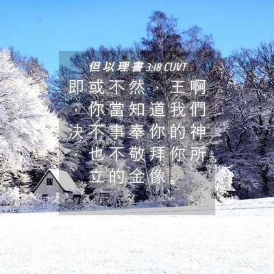 Picture 04 - 但 以 理 書 3:18 CUVT - 即 或 不 然 ， 王 啊 ， 你 當 知 道 - Bible Verse Picture