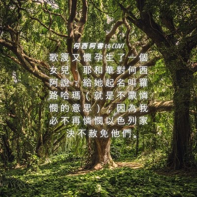 Picture 04 - 何 西 阿 書 1:6 CUVT - 歌 篾 又 懷 孕 生 了 一 個 女 兒 ， - Bible Verse Picture