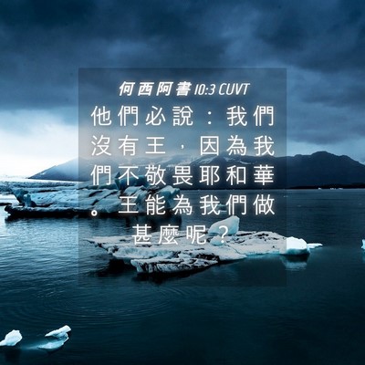 Picture 04 - 何 西 阿 書 10:3 CUVT - 他 們 必 說 ： 我 們 沒 有 王 ， 因 - Bible Verse Picture