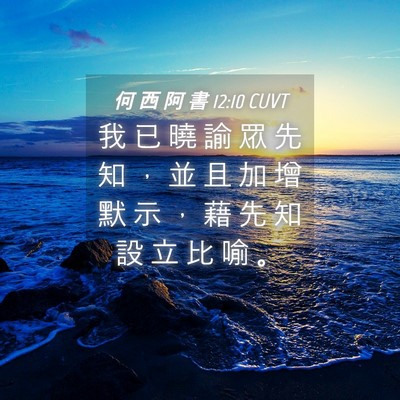 Picture 04 - 何 西 阿 書 12:10 CUVT - 我 已 曉 諭 眾 先 知 ， 並 且 加 增 - Bible Verse Picture