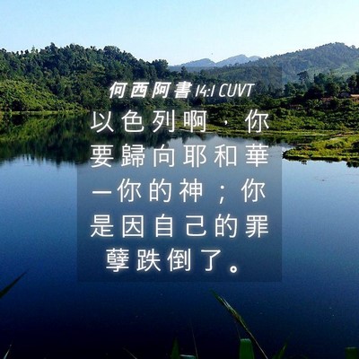 Picture 04 - 何 西 阿 書 14:1 CUVT - 以 色 列 啊 ， 你 要 歸 向 耶 和 華 - Bible Verse Picture