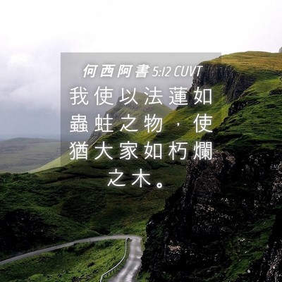 Picture 04 - 何 西 阿 書 5:12 CUVT - 我 使 以 法 蓮 如 蟲 蛀 之 物 ， 使 - Bible Verse Picture