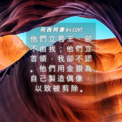 Picture 04 - 何 西 阿 書 8:4 CUVT - 他 們 立 君 王 ， 卻 不 由 我 ； 他 - Bible Verse Picture