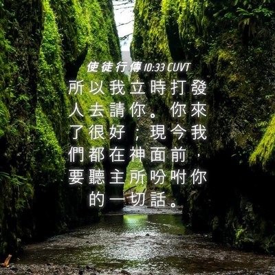 Picture 04 - 使 徒 行 傳 10:33 CUVT - 所 以 我 立 時 打 發 人 去 請 你 。 - Bible Verse Picture