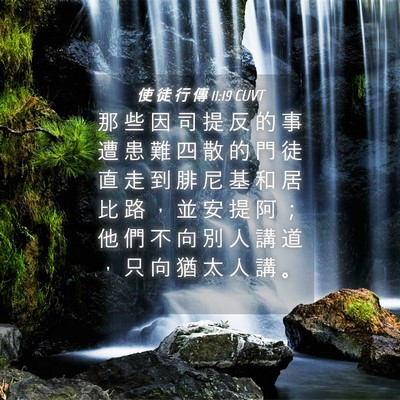 Picture 04 - 使 徒 行 傳 11:19 CUVT - 那 些 因 司 提 反 的 事 遭 患 難 四 - Bible Verse Picture