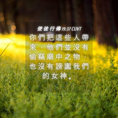 Picture 04 - 使 徒 行 傳 19:37 CUVT - 你 們 把 這 些 人 帶 來 ， 他 們 並 - Bible Verse Picture