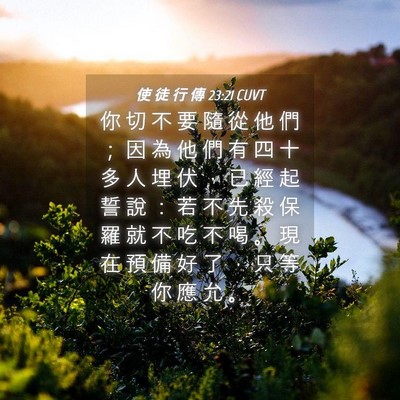 Picture 04 - 使 徒 行 傳 23:21 CUVT - 你 切 不 要 隨 從 他 們 ； 因 為 他 - Bible Verse Picture