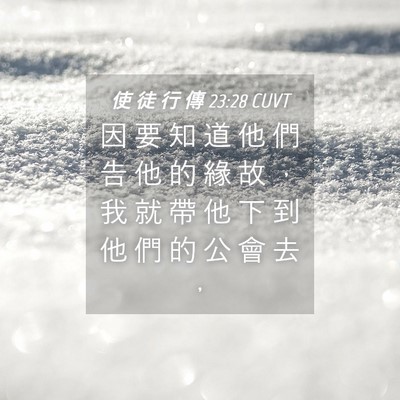 Picture 04 - 使 徒 行 傳 23:28 CUVT - 因 要 知 道 他 們 告 他 的 緣 故 ， - Bible Verse Picture