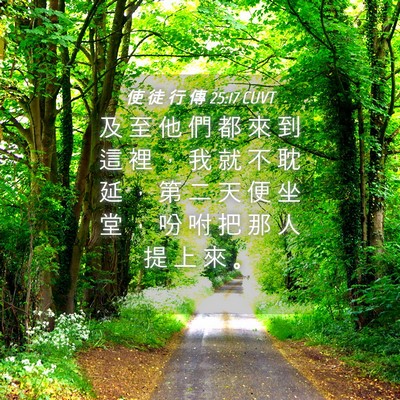 Picture 04 - 使 徒 行 傳 25:17 CUVT - 及 至 他 們 都 來 到 這 裡 ， 我 就 - Bible Verse Picture