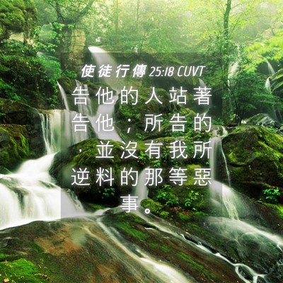 Picture 04 - 使 徒 行 傳 25:18 CUVT - 告 他 的 人 站 著 告 他 ； 所 告 的 - Bible Verse Picture