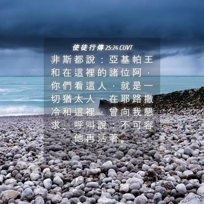 Picture 04 - 使 徒 行 傳 25:24 CUVT - 非 斯 都 說 ： 亞 基 帕 王 和 在 這 - Bible Verse Picture