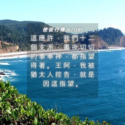 Picture 04 - 使 徒 行 傳 26:7 CUVT - 這 應 許 ， 我 們 十 二 個 支 派 ， - Bible Verse Picture