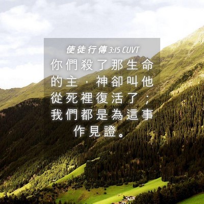 Picture 04 - 使 徒 行 傳 3:15 CUVT - 你 們 殺 了 那 生 命 的 主 ， 神 卻 - Bible Verse Picture