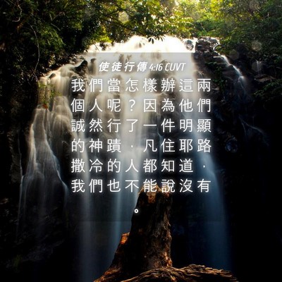 Picture 04 - 使 徒 行 傳 4:16 CUVT - 我 們 當 怎 樣 辦 這 兩 個 人 呢 ？ - Bible Verse Picture