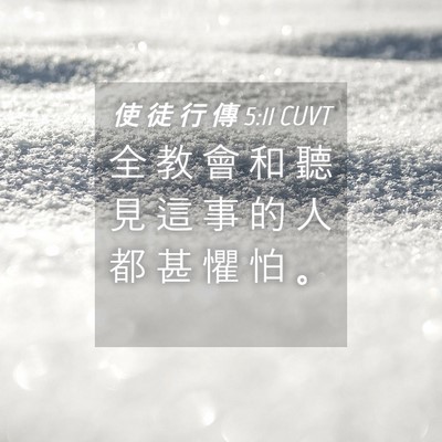 Picture 04 - 使 徒 行 傳 5:11 CUVT - 全 教 會 和 聽 見 這 事 的 人 都 甚 - Bible Verse Picture