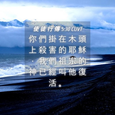 Picture 04 - 使 徒 行 傳 5:30 CUVT - 你 們 掛 在 木 頭 上 殺 害 的 耶 穌 - Bible Verse Picture