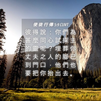 Picture 04 - 使 徒 行 傳 5:9 CUVT - 彼 得 說 ： 你 們 為 甚 麼 同 心 試 - Bible Verse Picture